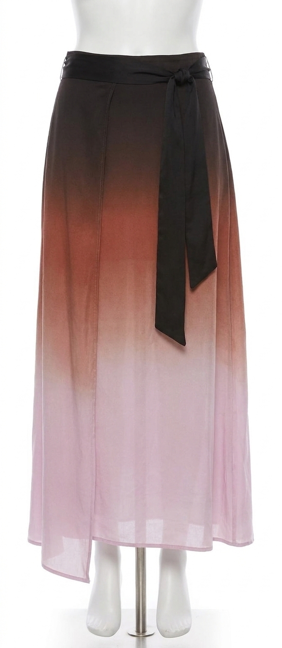 NEW YOUNG FABULOUS & BROKE arla maxi wrap skirt in antique violet ombre